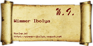 Wimmer Ibolya névjegykártya
